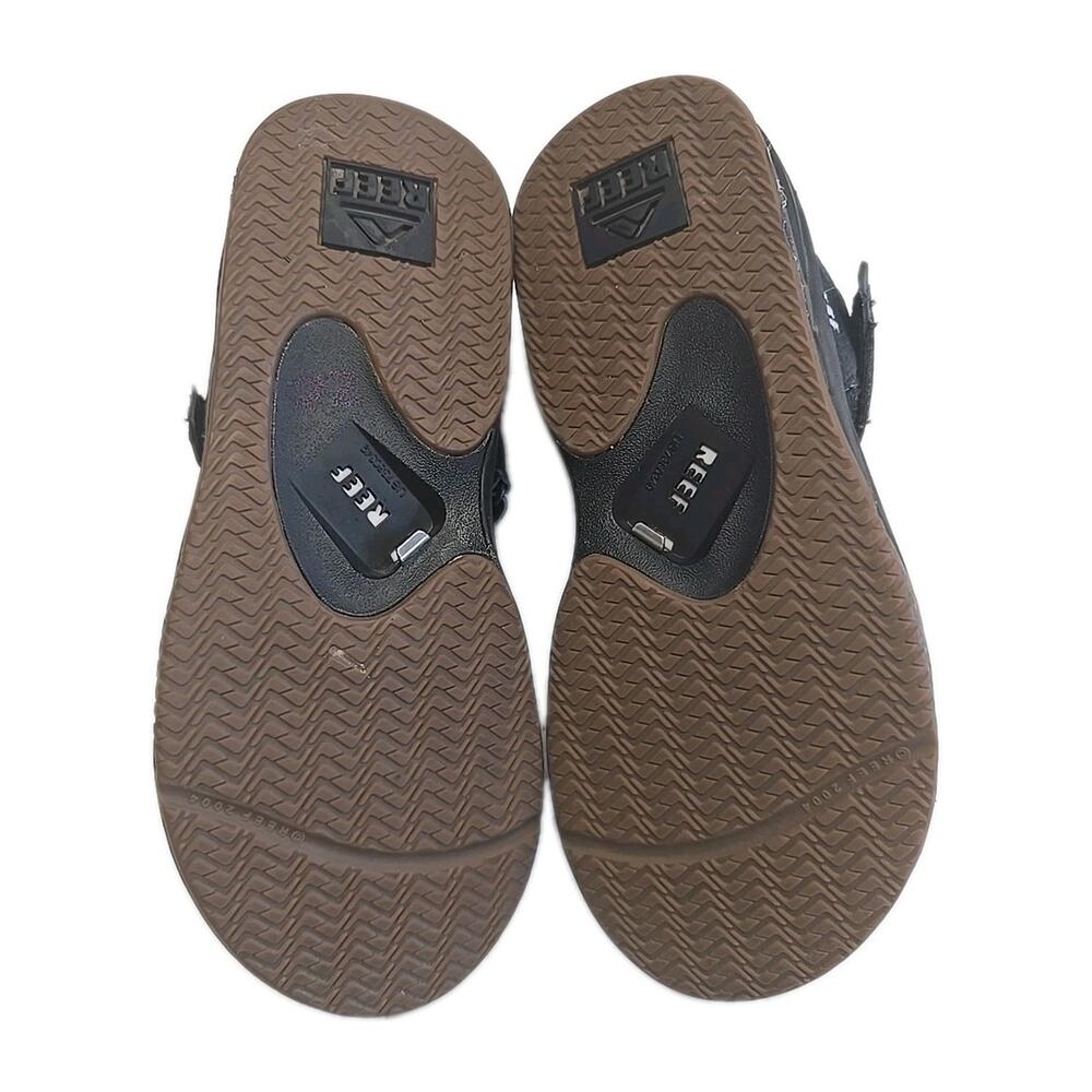 Reef Fanning Baja Men’s Size 9 Black Sandals Bottle Opener Airbag Hiking Strappy - Picture 5 of 10